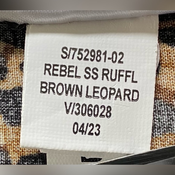 Old Navy Women's Rebel Ruffle Brown Animal Print Mini Dress w/Pockets Size S NWT - Picture 9 of 11